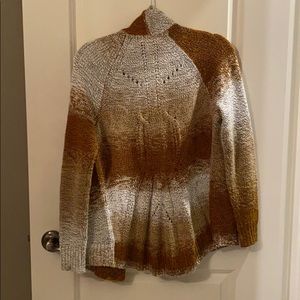 Tan and rust cardigan